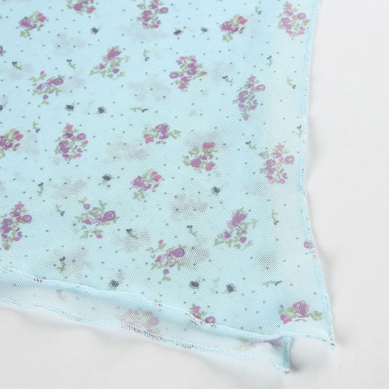 Ruffle mesh flower print ruched maxi skirt  | Festival Outfits Women