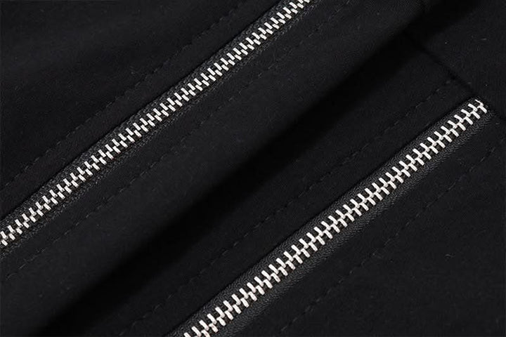 Zip-up halter solid backless top  | Festival Outfits Women