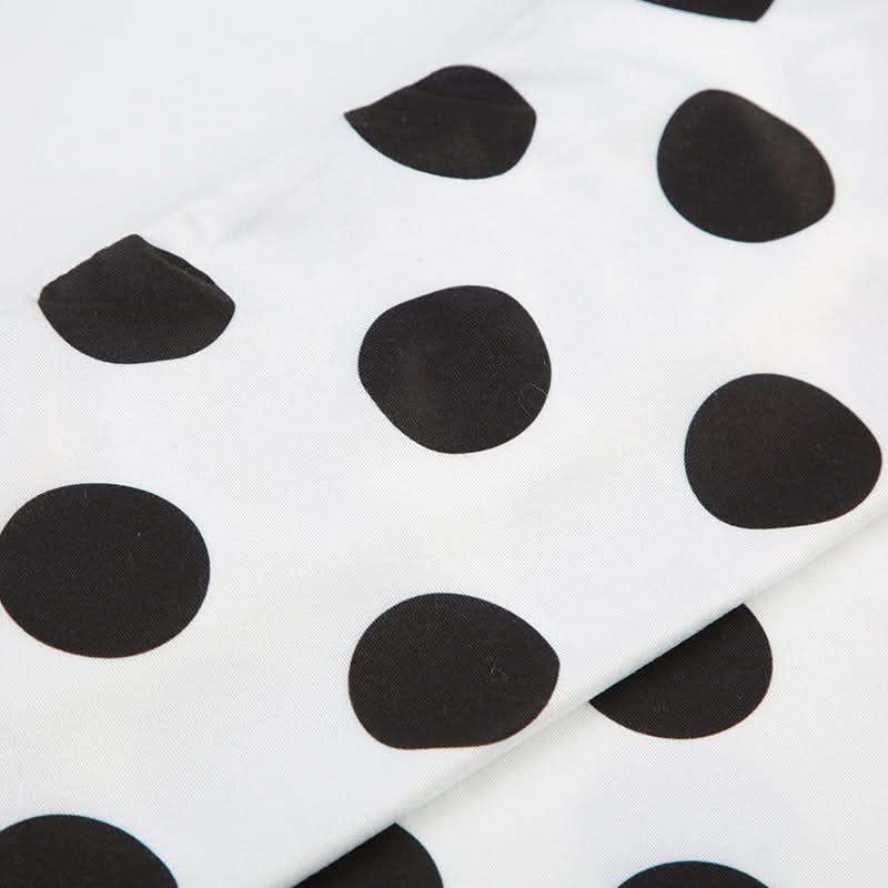 Polka dot A line contrast mini skirt  | Festival Outfits Women