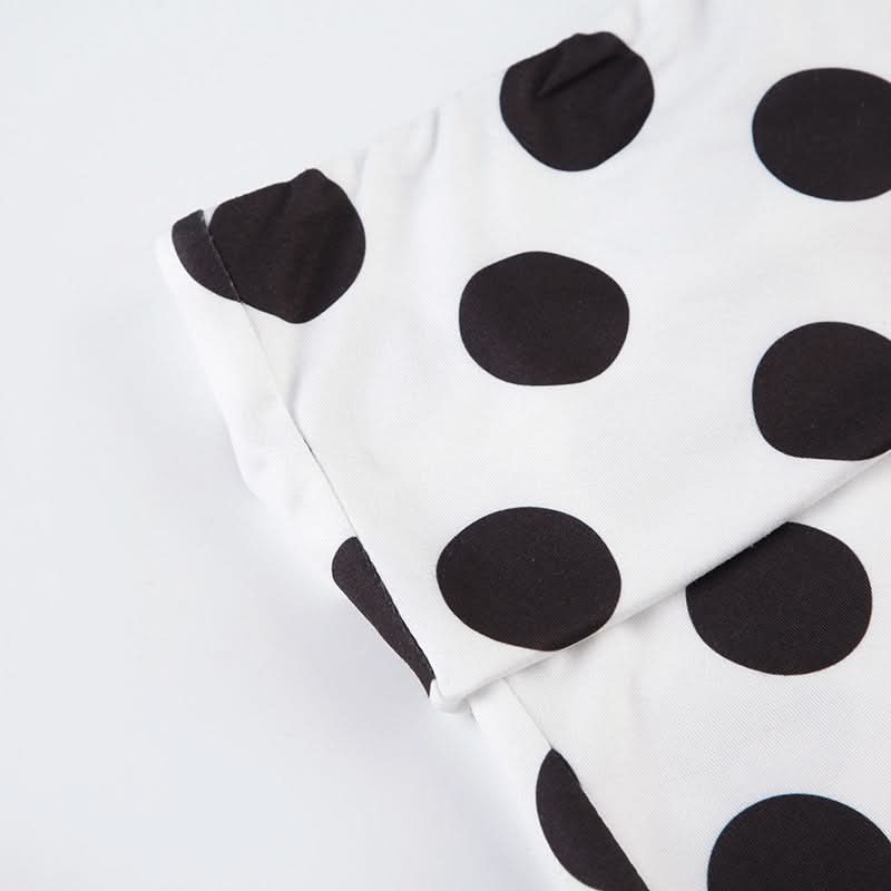 Polka dot A line contrast mini skirt  | Festival Outfits Women