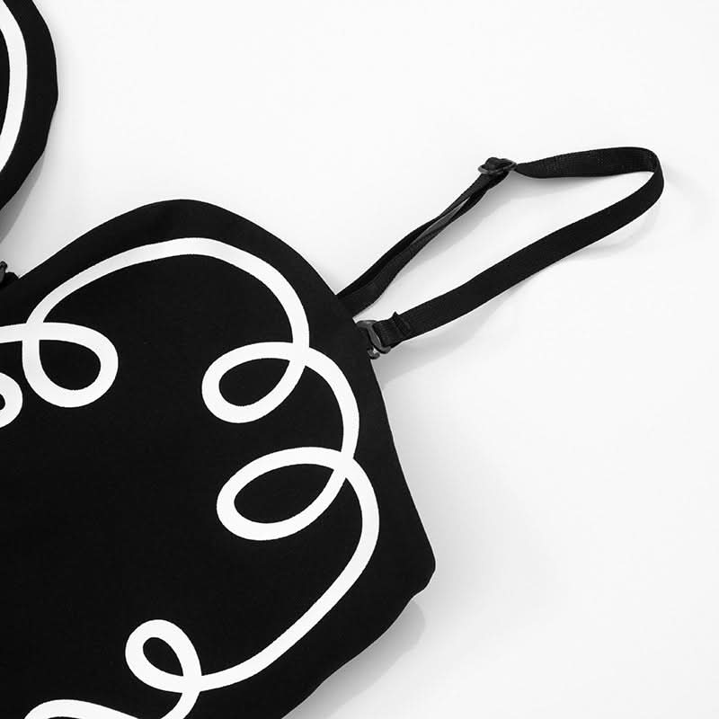 V neck print zip-up backless cami jumpsuit  | Festival Outfits Women