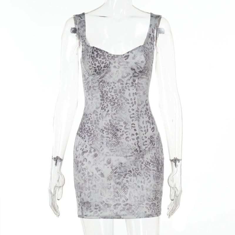 slim fit dress slacks Vacation Dress in Vintage Leopard Print main image 1