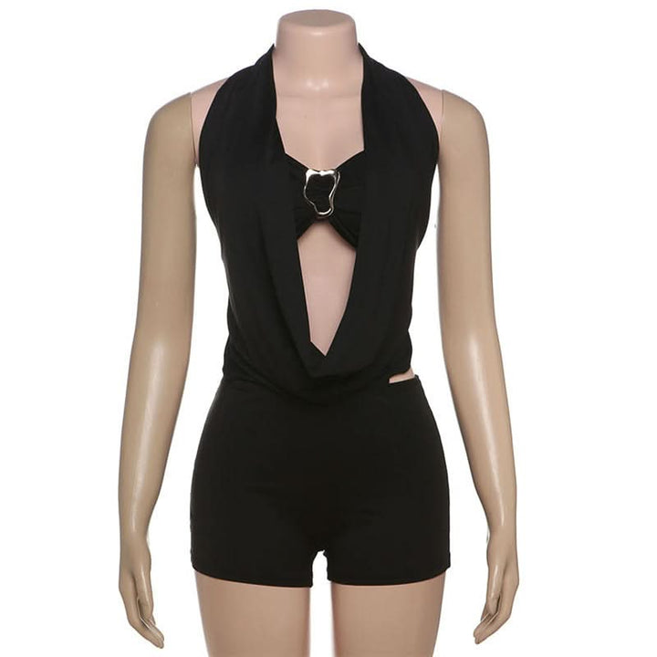 Halter self tie 3 piece short pant set  | Festival Outfits Women