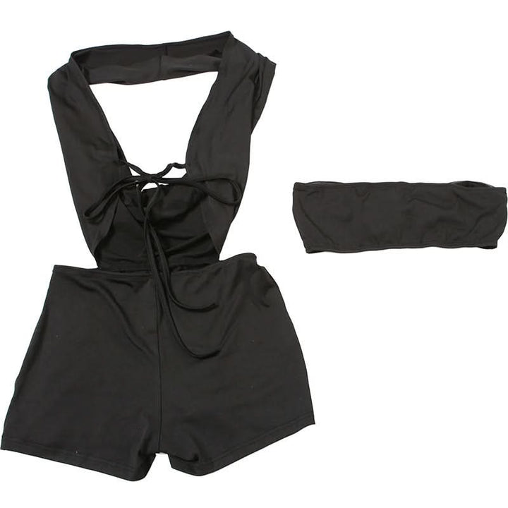 Halter self tie 3 piece short pant set  | Festival Outfits Women