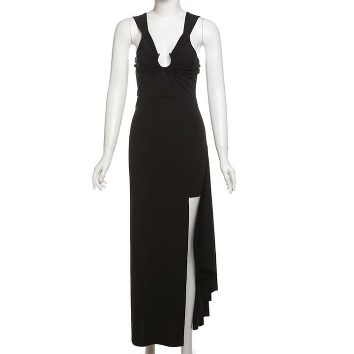 High slit o ring cami maxi dress  | Festival Outfits Women-final-sale