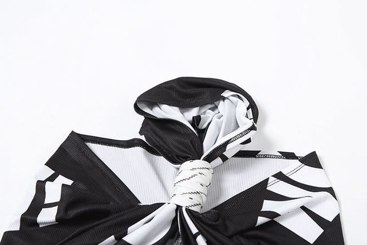 Halter letter print crop top  | Festival Outfits Women-final-sale