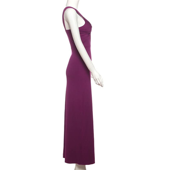 High slit o ring cami maxi dress  | Festival Outfits Women-final-sale