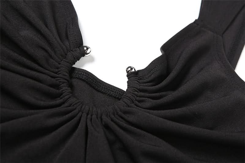 High slit o ring cami maxi dress  | Festival Outfits Women-final-sale