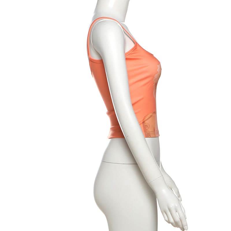 U neck abstract cami top  | Festival Outfits Women