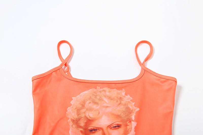 U neck abstract cami top  | Festival Outfits Women