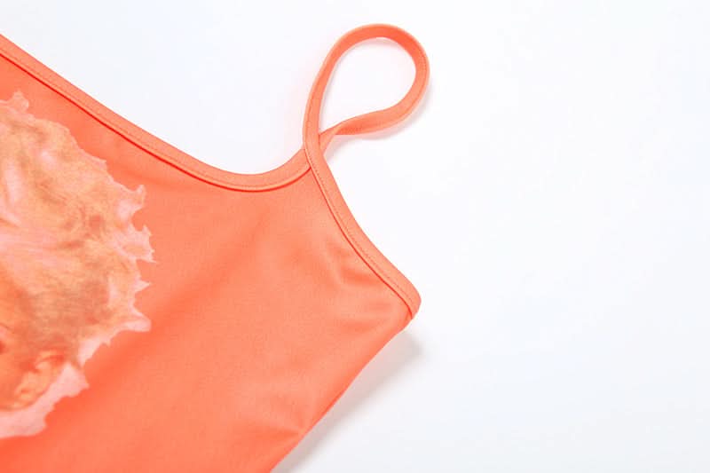 U neck abstract cami top  | Festival Outfits Women