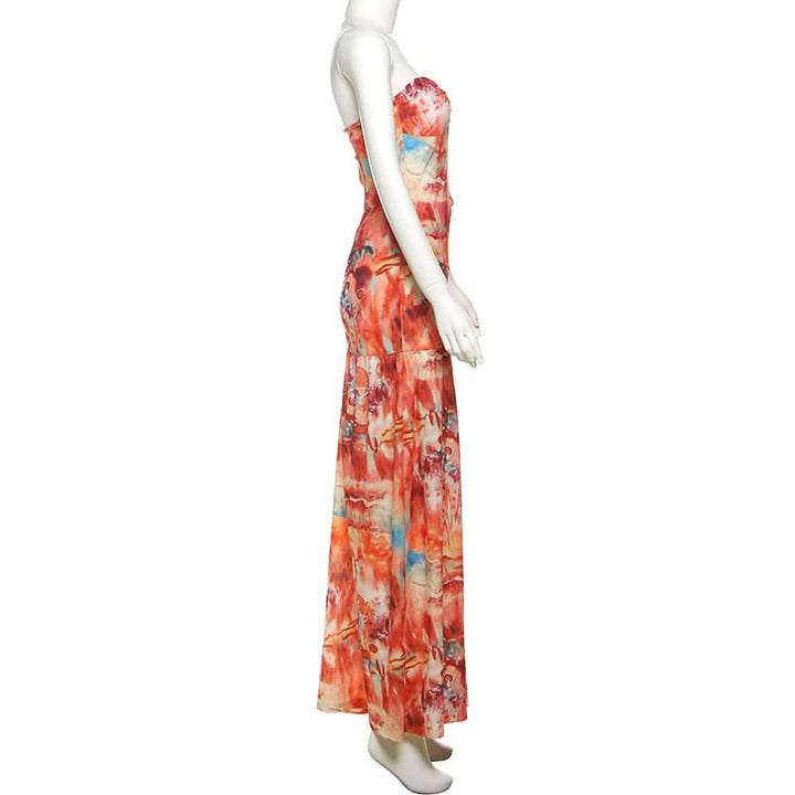 Hollow out high slit o ring cut out maxi dress  | Festival Outfits Women