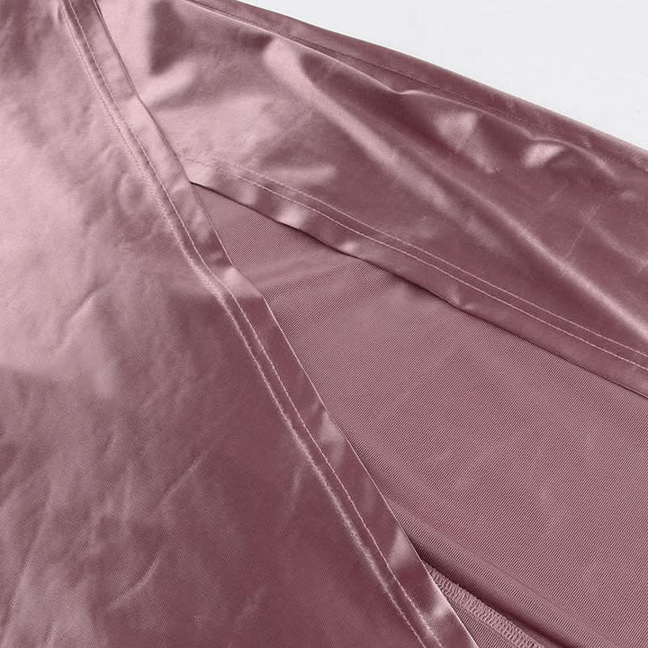 Halter ruched slit irregular zip-up maxi dress  | Festival Outfits Women