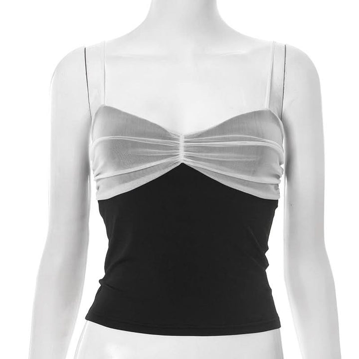 Ruched v neck backless cami top  | Festival Outfits Women