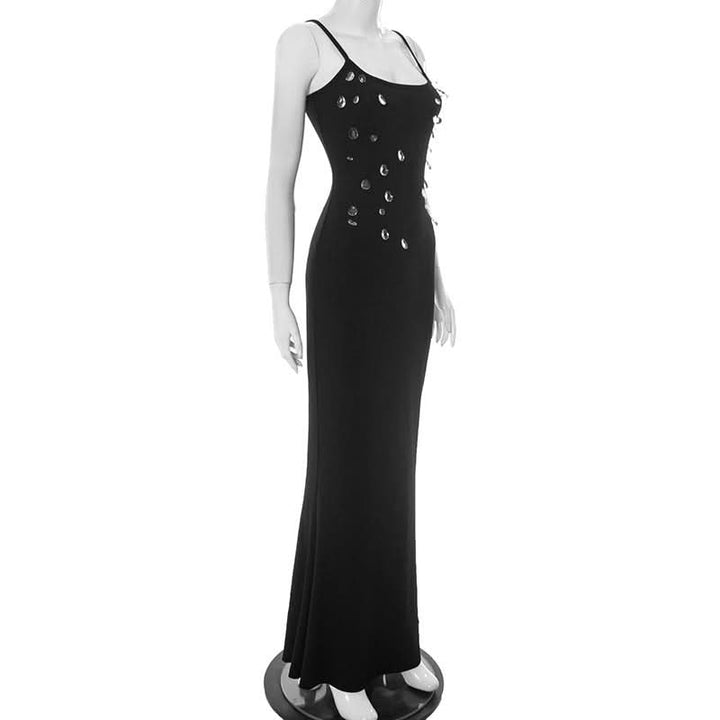 U neck ribbed backless cami maxi dress  | Festival Outfits Women