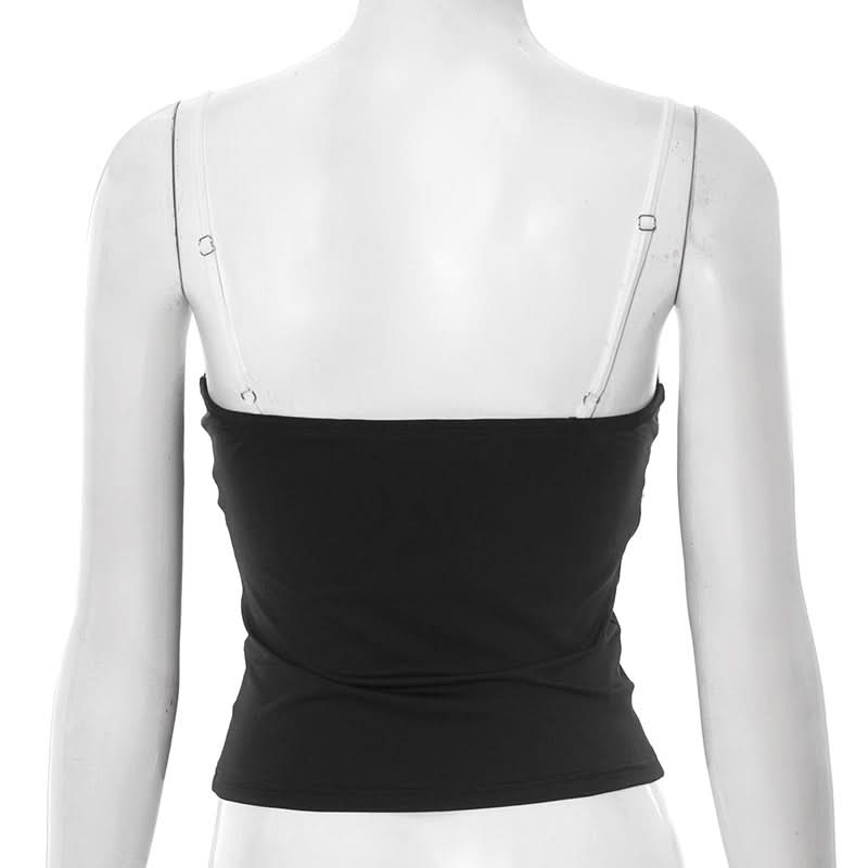 Ruched v neck backless cami top  | Festival Outfits Women