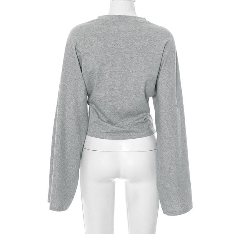 Long sleeve crewneck solid top  | Festival Outfits Women