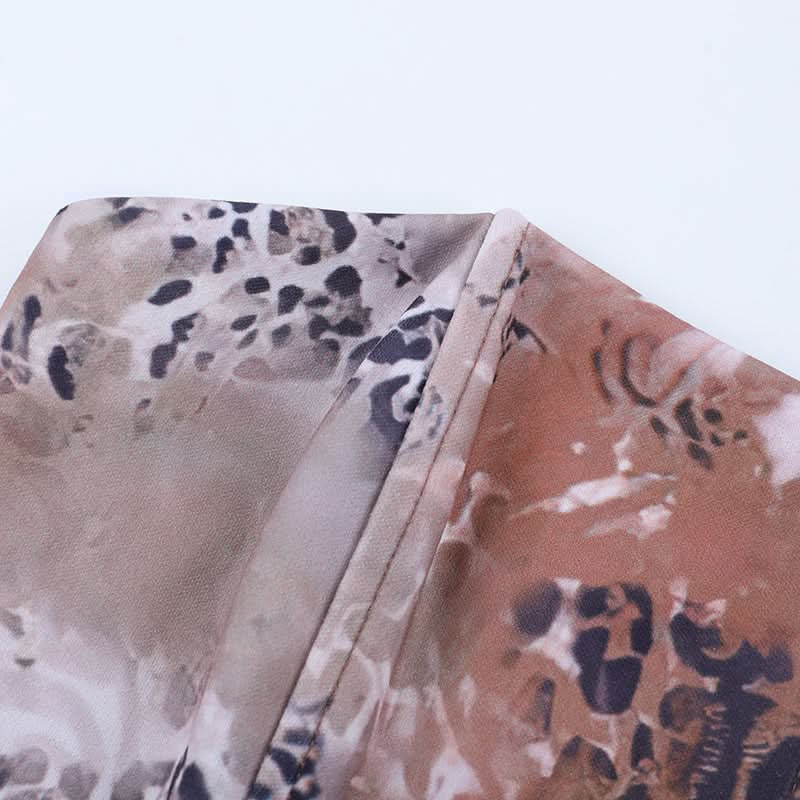 Leopard print zip-up corset tube top  | Festival Outfits Women  | Cheetah Print Top