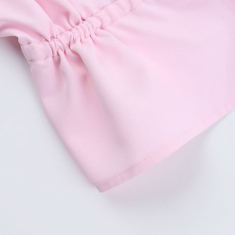 Halter ruched self tie hollow out pink cut out top  | Festival Outfits Women