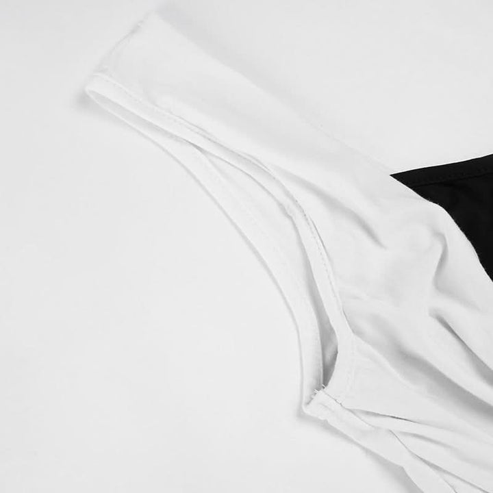 Beaded cowl neck o ring white tank top  | Festival Outfits Women