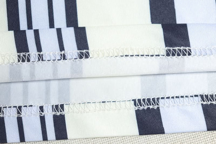 Striped print halter padded bowknot mini skirt set  | Festival Outfits Women