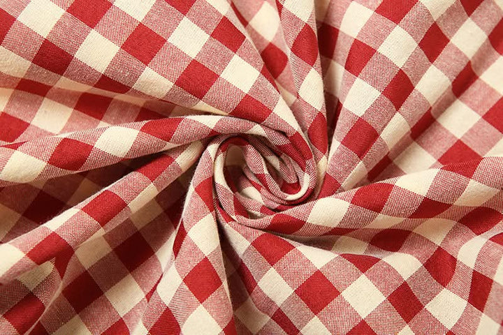 Plaid ruffle high slit button maxi skirt  | Festival Outfits Women