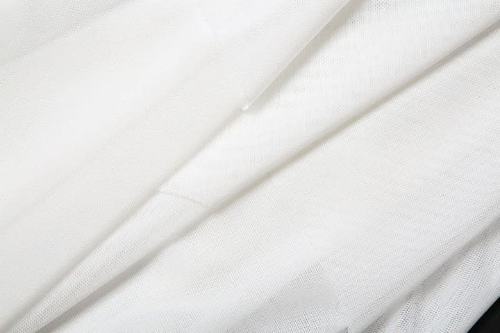 Mesh irregular ruffle maxi skirt  | Festival Outfits Women