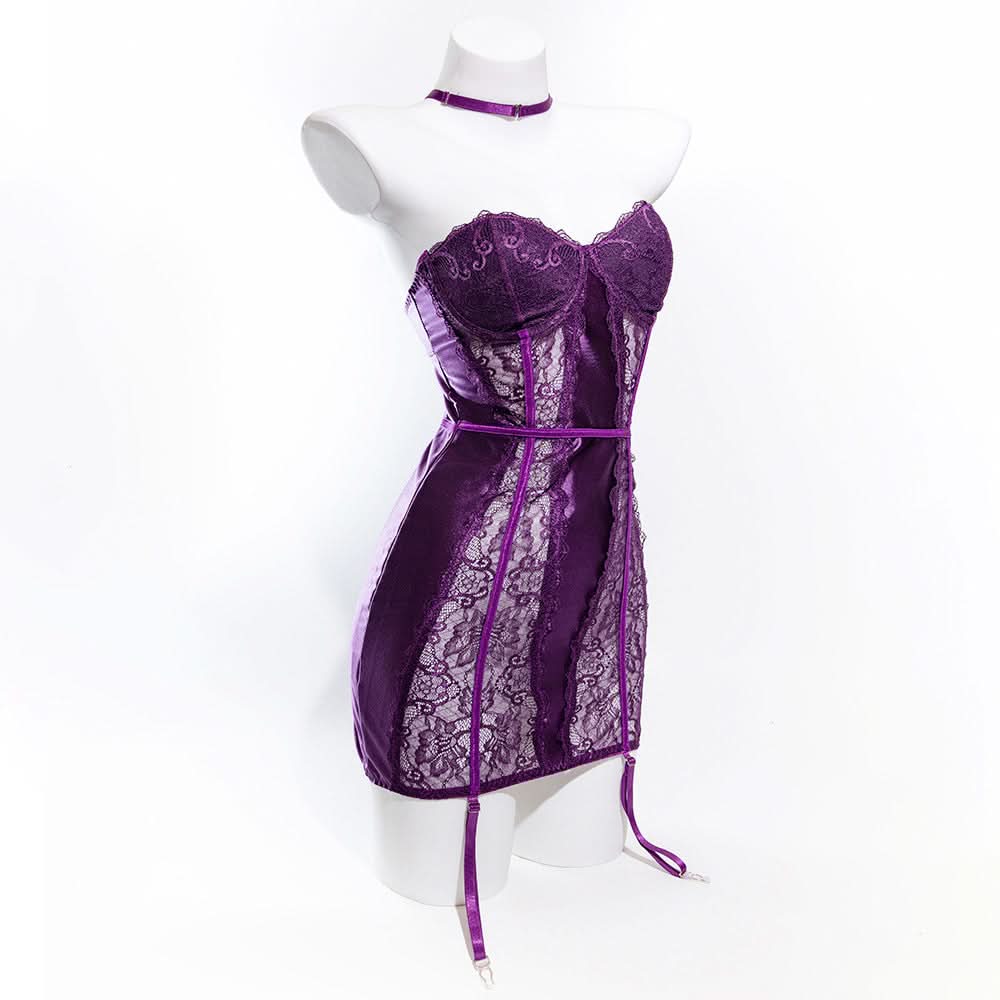 Halter sweetheart neck lace patchwork mini dress  | Festival Outfits Women