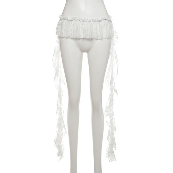 Lace ruffle ruched decor belt  | Festival Outfits Women
