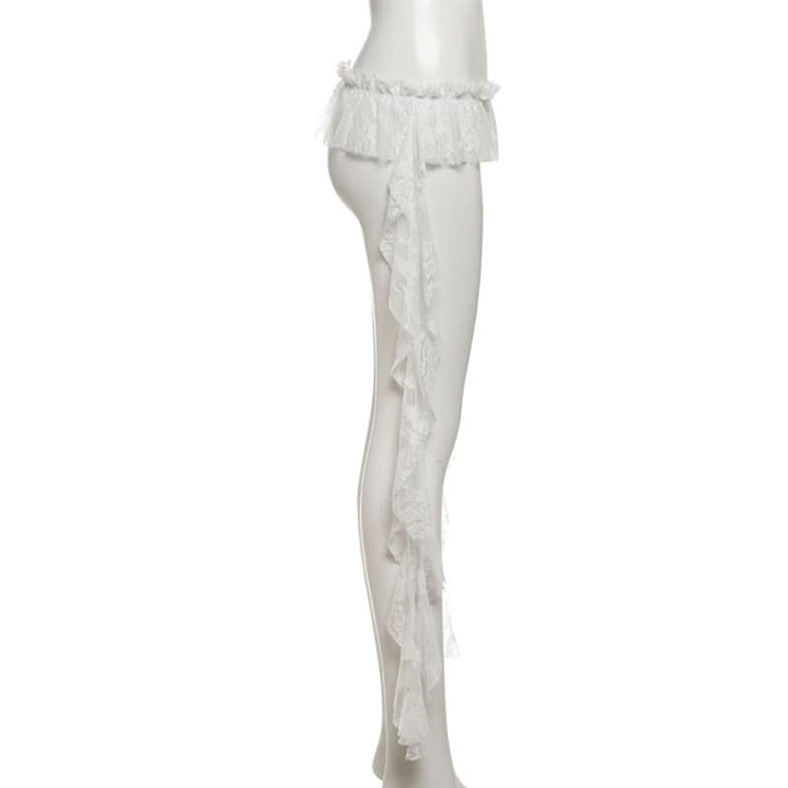 Lace ruffle ruched decor belt  | Festival Outfits Women