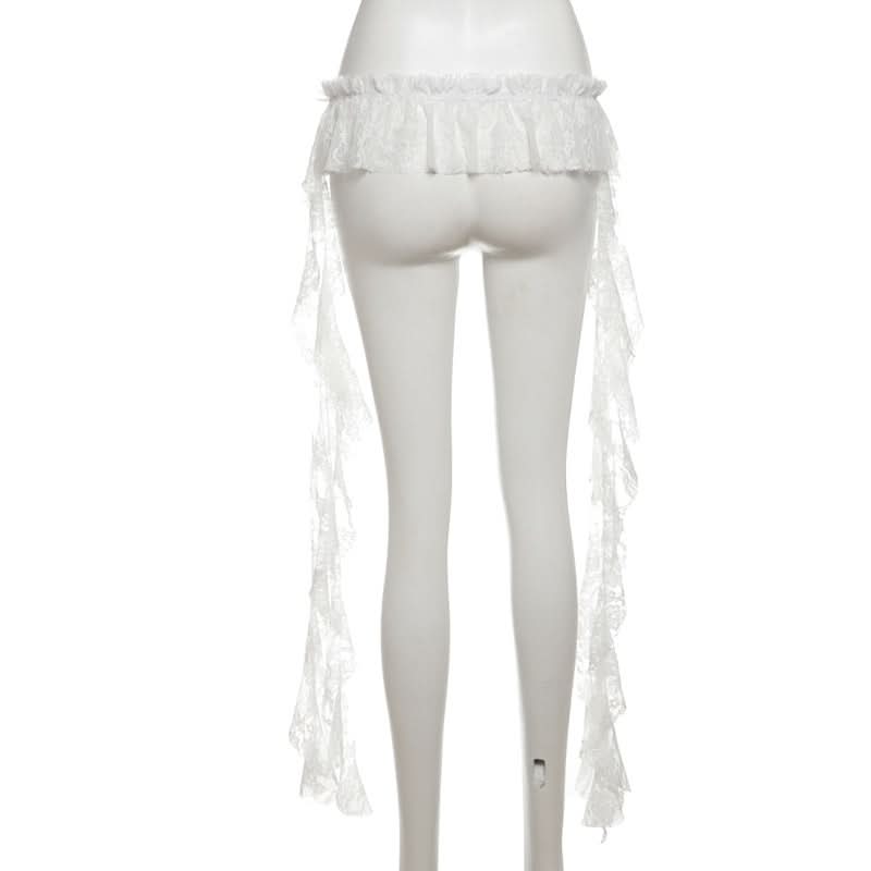 Lace ruffle ruched decor belt  | Festival Outfits Women