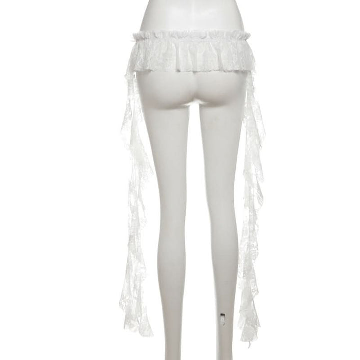 Lace ruffle ruched decor belt  | Festival Outfits Women