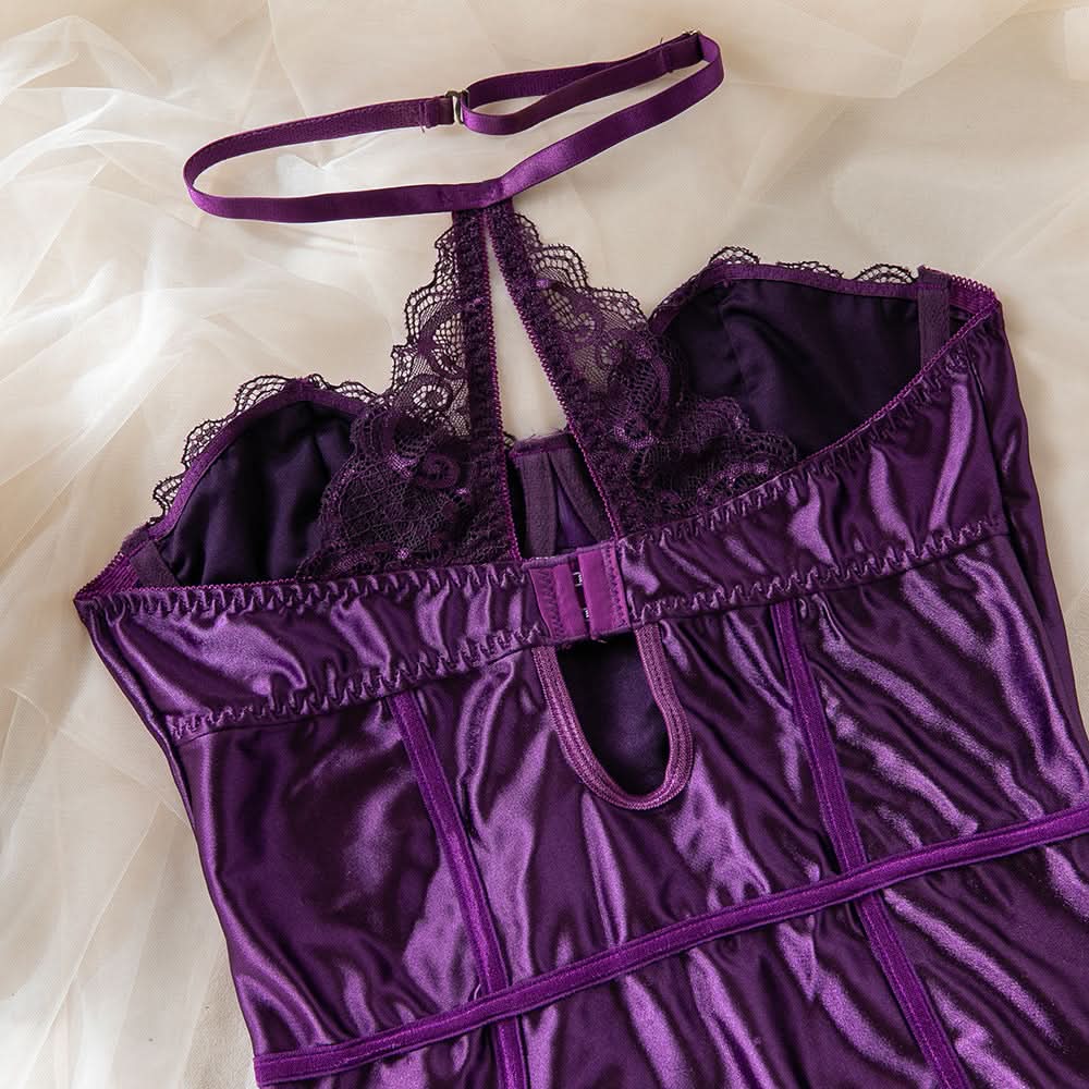 Halter sweetheart neck lace patchwork mini dress  | Festival Outfits Women