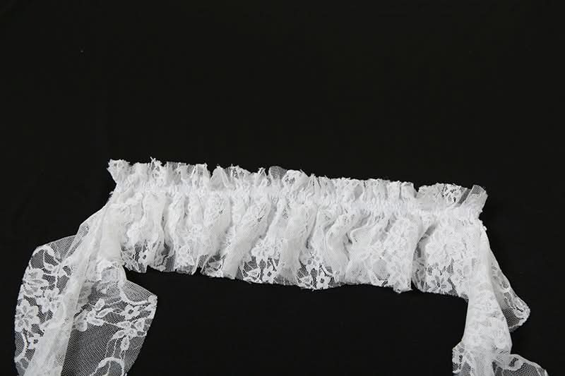 Lace ruffle ruched decor belt  | Festival Outfits Women