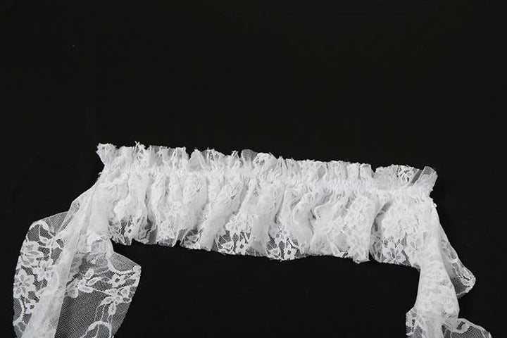 Lace ruffle ruched decor belt  | Festival Outfits Women