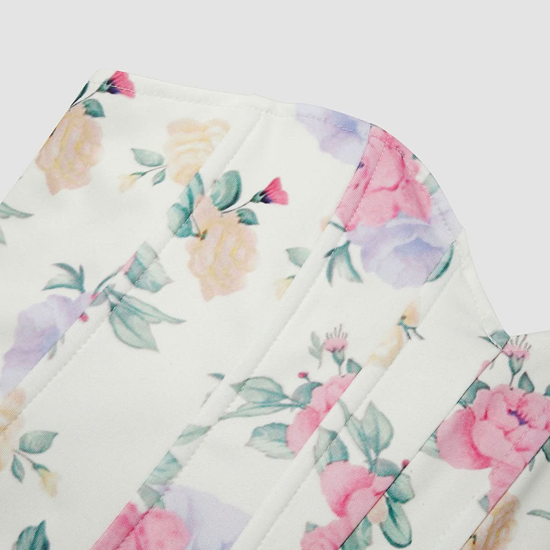 Sweetheart neck flower print corset tube top  | Festival Outfits Women