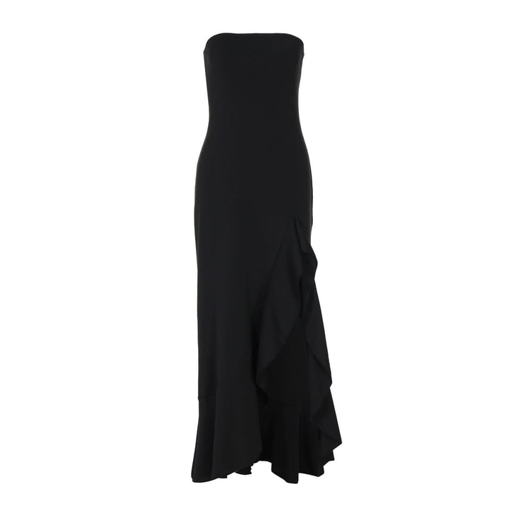 Slit ruffle irregular backless tube maxi dress  | Festival Outfits Women-final-sale