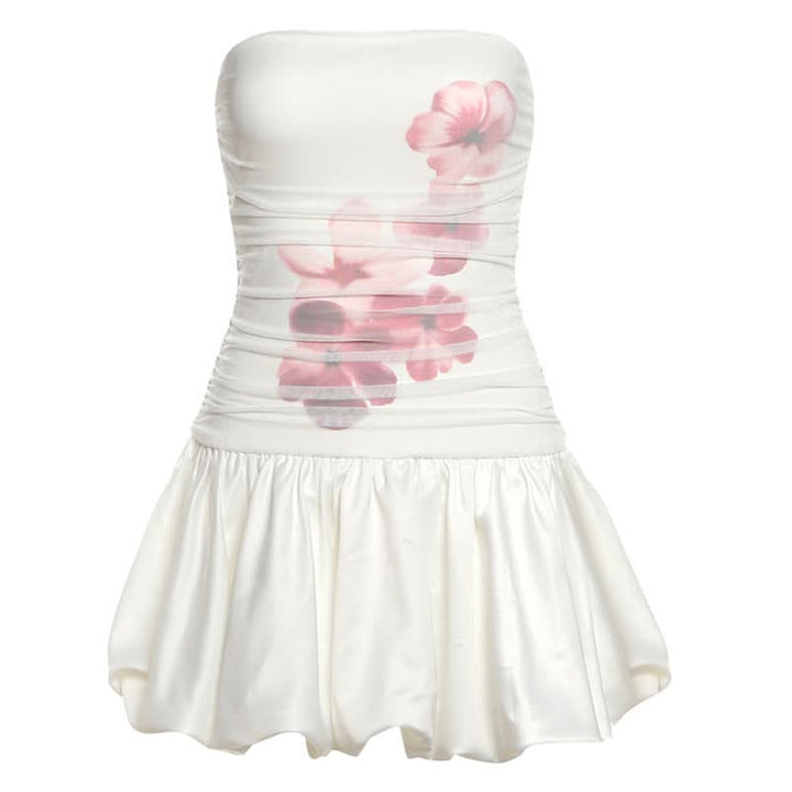 Flower print mesh mini dress  | Festival Outfits Women