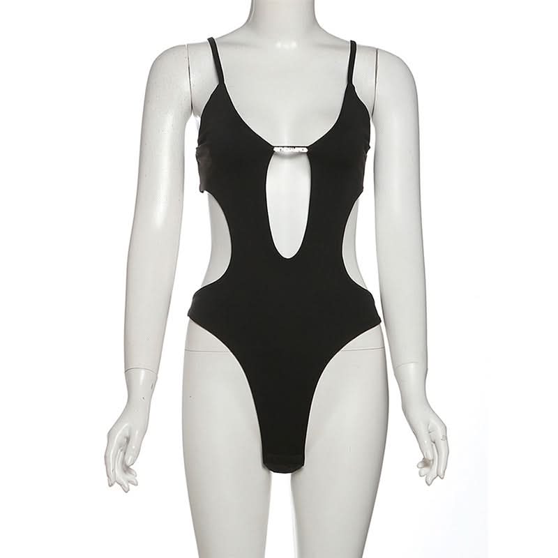 Hollow out backless cami bodysuit  | Festival Outfits Women