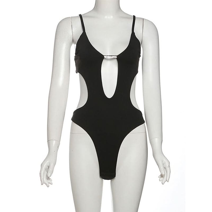 Hollow out backless cami bodysuit  | Festival Outfits Women