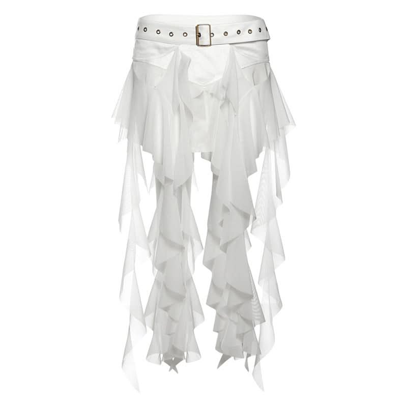 Ruffle irregular mesh decor belt  | Festival Outfits Women