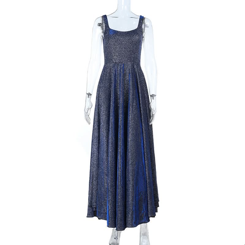 U neck zip-up backless tank maxi dress  | Festival Outfits Women