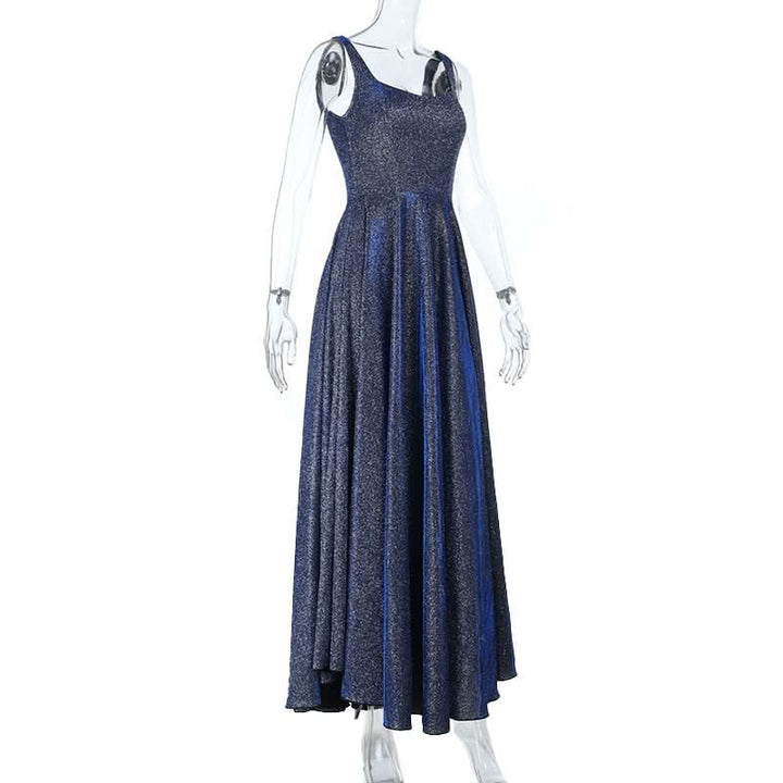 U neck zip-up backless tank maxi dress  | Festival Outfits Women