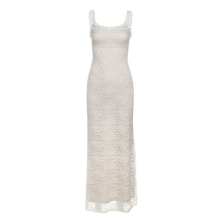 Lace hem square neck cami maxi dress  | Festival Outfits Women