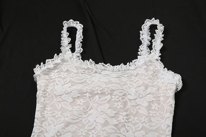 Lace hem square neck cami maxi dress  | Festival Outfits Women