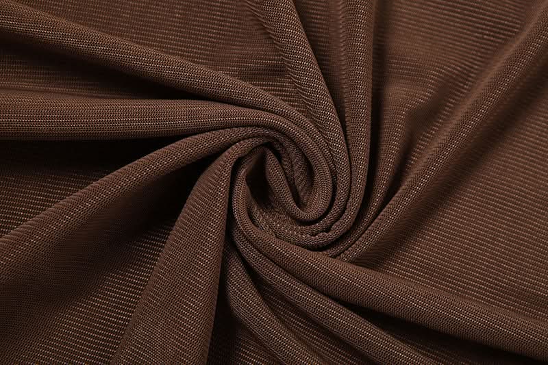 Ruched irregular mesh solid maxi skirt  | Festival Outfits Women