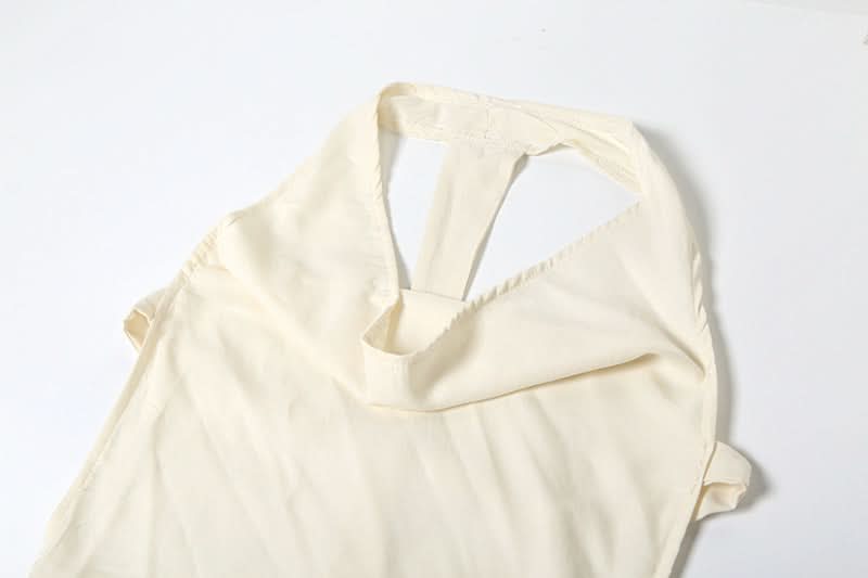 Cowl neck zip-up backless solid maxi dress  | Festival Outfits Women
