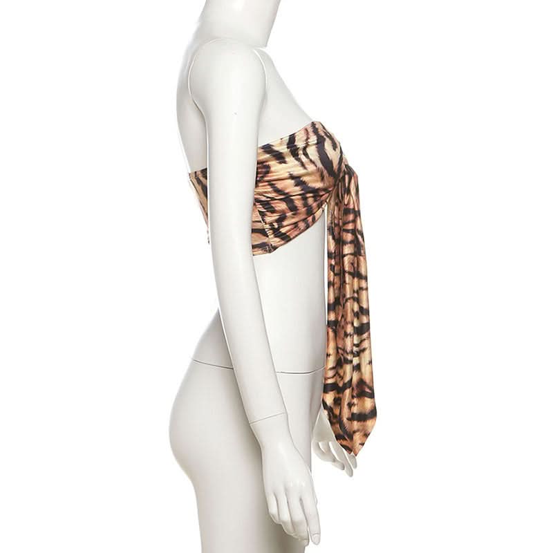 Leopard print sweetheart neck tube top  | Festival Outfits Women  | Cheetah Print Top-final-sale