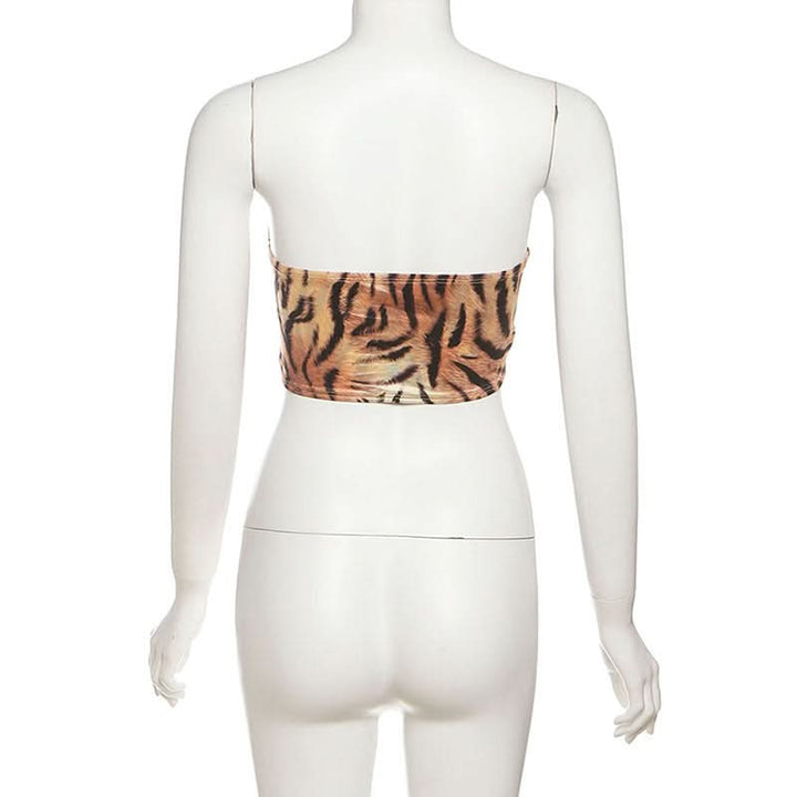 Leopard print sweetheart neck tube top  | Festival Outfits Women  | Cheetah Print Top-final-sale
