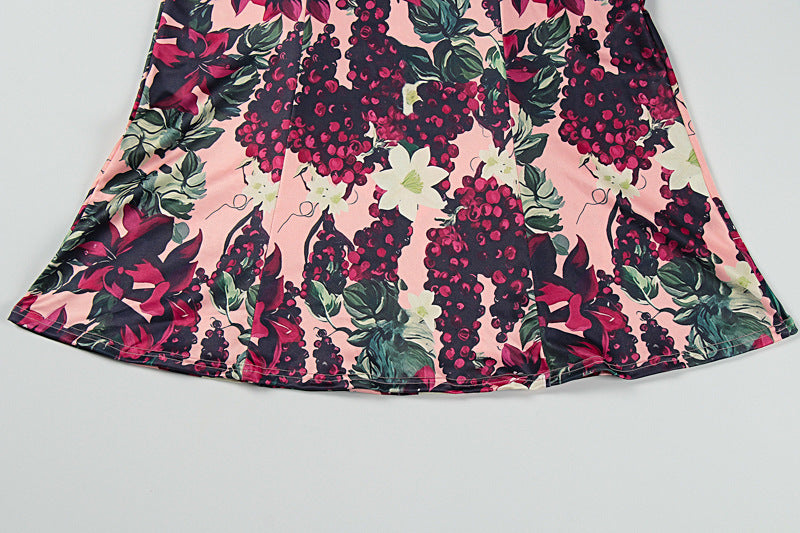 Flower print v neck cami maxi dress  | Festival Outfits Women